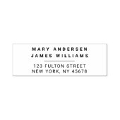 2つのsurnamesモダンカップル差出人住所 セルフインキングスタンプ (デザイン)