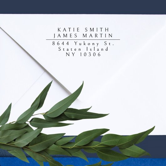 2つのsurnamesモダンカップル差出人住所 セルフインキングスタンプ