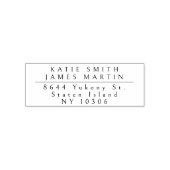 2つのsurnamesモダンカップル差出人住所 セルフインキングスタンプ (デザイン)