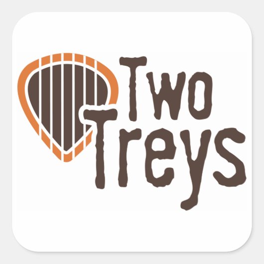 2つのTreys Squareステッカー スクエアシール (正面)