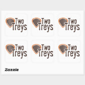 2つのTreys Squareステッカー スクエアシール (シート)