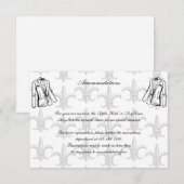 2つのTuxedo新郎ゲイ結婚のインサート エンクロージャーカード (正面/裏面)