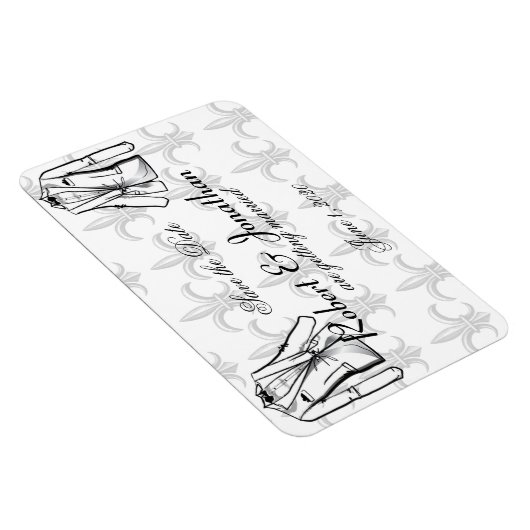 2つのTuxedo新郎ゲイ結婚式の日付を保存 マグネット (右側)