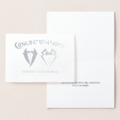 2つのTuxedo LGBTQ婚約おめでとう 箔カード (ディスプレー)