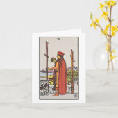 2つのwands - Rider Waite Smithタロット カード (黄色い花)