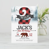 2つのWild Invitation、Lumberjack 2nd Birthday 招待状 (スタンド正面)