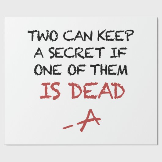 2つはそれらの1つが死んでいればoffen秘密を保つことができます ラッピングペーパー (フラット)