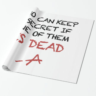 2つはそれらの1つが死んでいればoffen秘密を保つことができます ラッピングペーパー