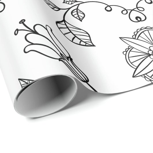 2つはギフト用包装紙に昔々ある調子を与えました ラッピングペーパー (ロールコーナー)