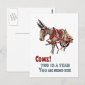 2つはチーム ポストカード (正面/裏面)