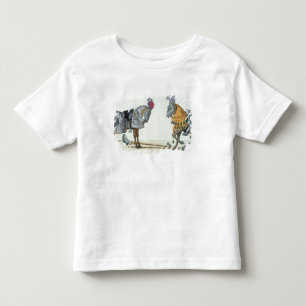 2つはトーナメントで騎士、「Aからのプレートを傷つけました トドラーTシャツ