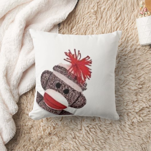 2つは装飾ソックス猿の装飾用クッションの家の味方しました クッション (ブランケット)