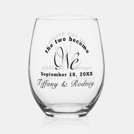 2つは1つのブラックスクリプト飲み物用品セットになる ステムなしワイングラス