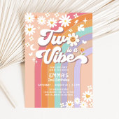 2つはVibe 2nd Groovy Rainbow誕生日 招待状