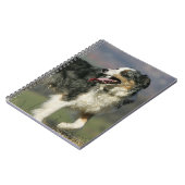 2つを喘いでいるボーダーコリー ノートブック (左側)