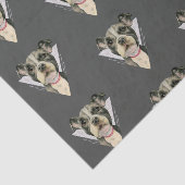 2つを絵を描いている"子犬"はピット・ブル犬の水彩画を注目します 薄葉紙 (詳細)