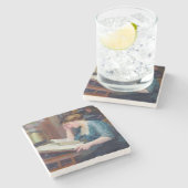 2つを読むこと ストーンコースター (横)