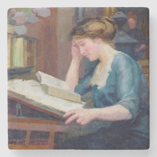 2つを読むこと ストーンコースター (正面)