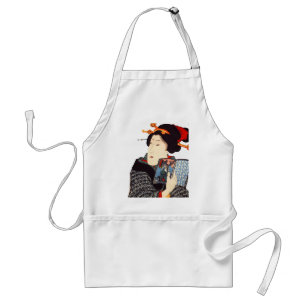 2つを読んでいる日本のな女性 スタンダードエプロン