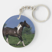 2つを走っているペンキの馬 キーホルダー (裏面)