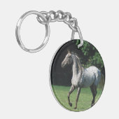 2つを走っているAppaloosaの馬 キーホルダー (正面左)