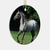 2つを走っているAppaloosaの馬 セラミックオーナメント (右)