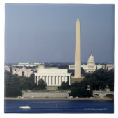 2つを造る米国の国会議事堂とのWashington D.C.のスカイライン タイル (正面)