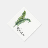 2つエレガントのパ葉メロトロピカルアロハ結婚ズ スタンダードカクテルナプキン (角)