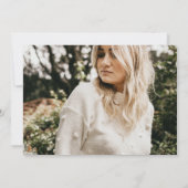 2つエレガントの写真モダンアイボリーシンプル卒業 案内状 (裏面)