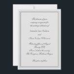 2つエレガントの招待状とスクリ縁どップ文字 招待状<br><div class="desc">スクリプトエレガント文字と2つの薄型のカー縁どド。</div>