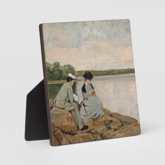 2つオンビーチ、Arvid Liljelund フォトプラーク (正面)