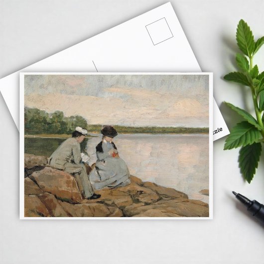 2つオンビーチ、Arvid Liljelund ポストカード