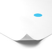 2つクールの誕生日アイスブルーポップ・アートのグリーン ポスター (角)