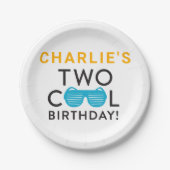 2つクールの2歳の誕生日パーティープレート ペーパープレート (正面)