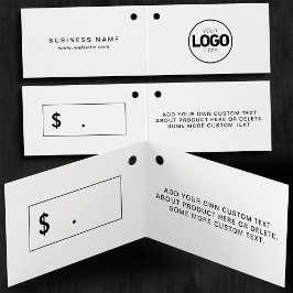 2つモダンのホワイトアパレルのロゴ価格つるラベル