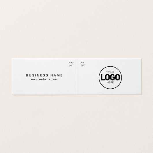 2つモダンのホワイトアパレルのロゴ価格つるラベル (外部フラット)