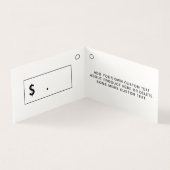 2つモダンのホワイトアパレルのロゴ価格つるラベル (内部)