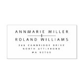 2つモダンのミニマル姓のアドレス セルフインキングスタンプ (デザイン)