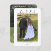 2つモダンの写真結婚の愛と感謝していの サンキューカード (正面/裏面)