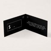 2つモダンの黒い服のロゴ価格つるラベル (内部)