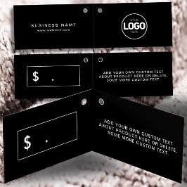 2つモダンの黒い服のロゴ価格つるラベル