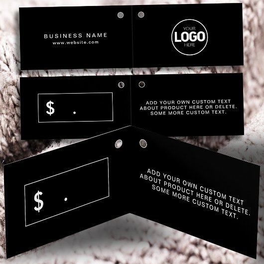 2つモダンの黒い服のロゴ価格つるラベル