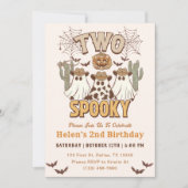 2つ不気味の2つの誕生日ウェスタンパーティー 招待状 (正面)