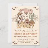 2つ不気味の2つの誕生日ウェスタンパーティー 招待状 (正面)