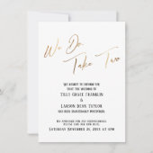 2つ取る:遅延結婚の発表 招待状 (正面)