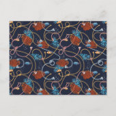 2つ少ない魚が海の写真婚約パーティ インビテーションポストカード (裏面)