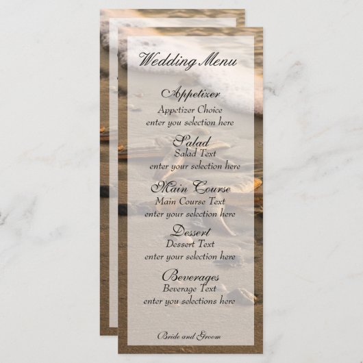 2つ星コースタルメニューカード メニュー (正面/裏面)