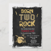 2つ生まれのロックスターの誕生日招待状 招待状 (正面)