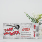 2つ生まれのロック – 2nd誕生日チケット招待状 招待状 (スタンド正面)