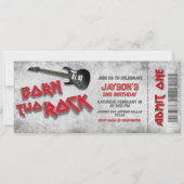 2つ生まれのロック – 2nd誕生日チケット招待状 招待状 (正面)